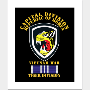 Korea - Capital Division - Tiger Div w Vietnam War SVC Posters and Art